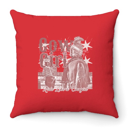 Wild West Cowgirl Throw Pillows