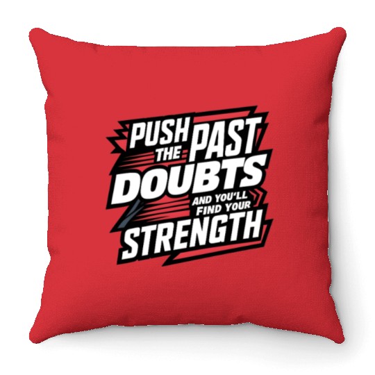 Self Growth Mindset Motivation Inner Strength Throw Pillows