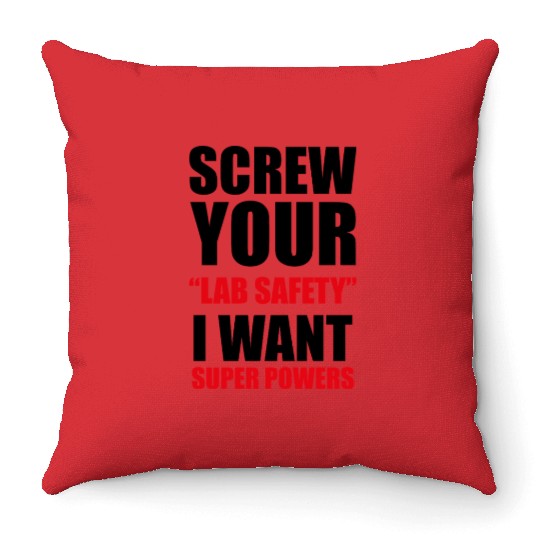 Lab safety Throw Pillows