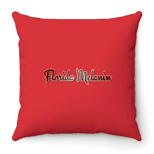 Florida Melanin Throw Pillows