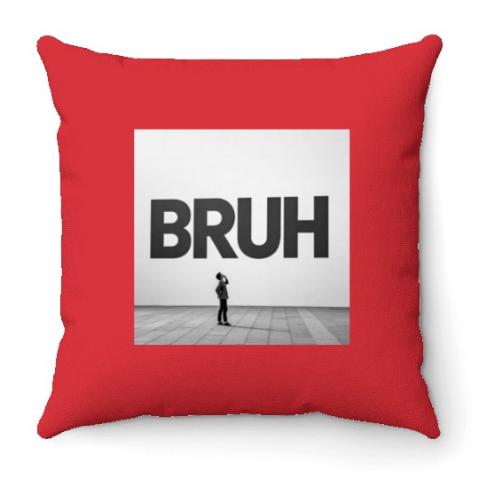 BRUH Moment Deep Thought Youth Throw Pillows