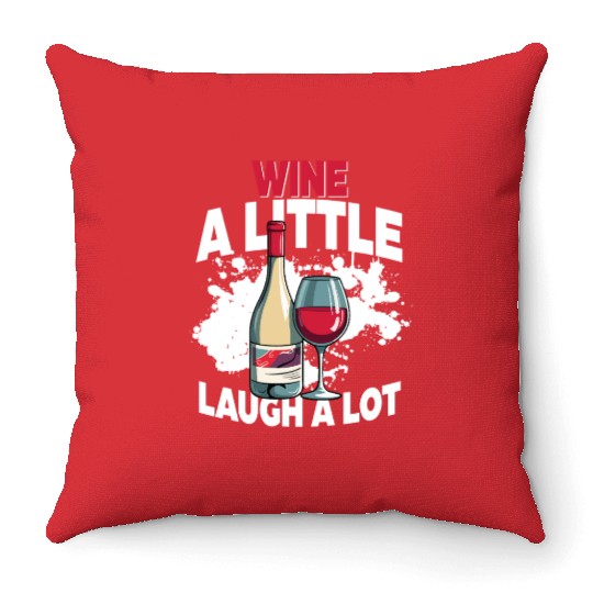 Barkeeper Bartender Wine A Litte Laugh A Lot Throw Pillows