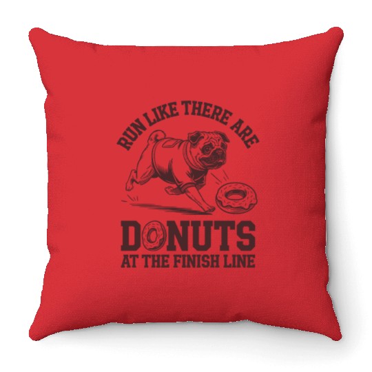 Marathon Runner: Run Like There Are Donuts at the Throw Pillows