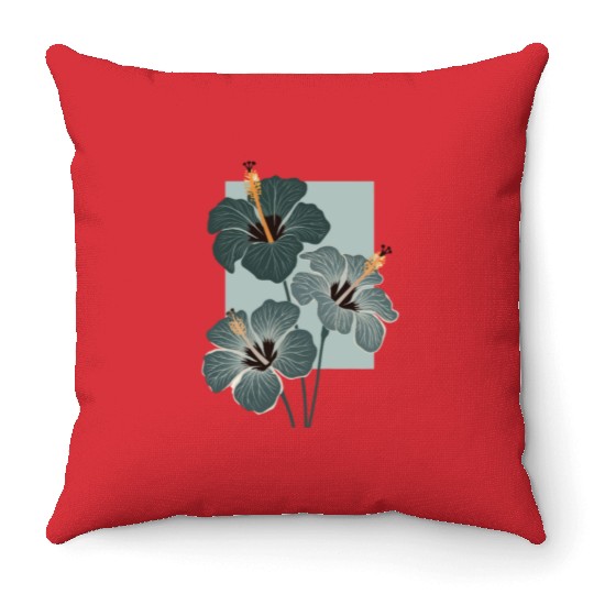 Hibiscus Throw Pillows