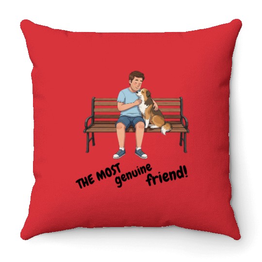 Cute Dog Lovers Wear Throw Pillows