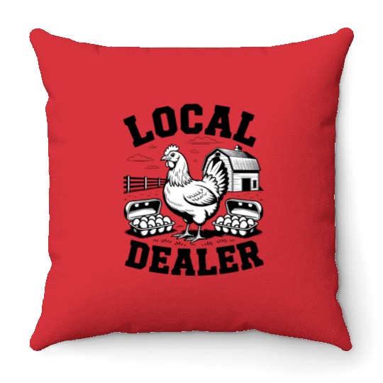 Local Egg Dealer Easter Sunday Easter Egg Throw Pillows