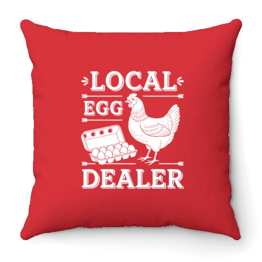 Local Egg Dealer Easter Sunday Egg Throw Pillows