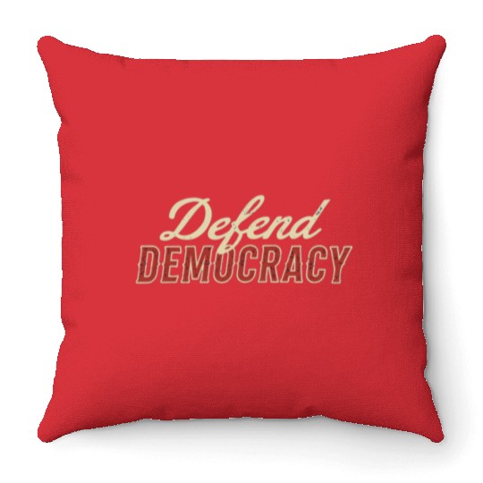 Defend Democracy Throw Pillows