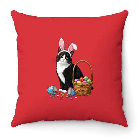 Adorable Easter Rabbit – Spring Holiday Fun Throw Pillows