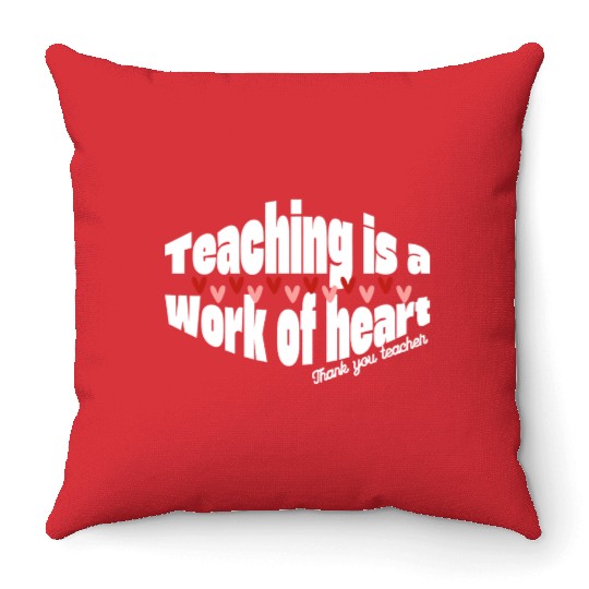 Thank you teacher Throw Pillows