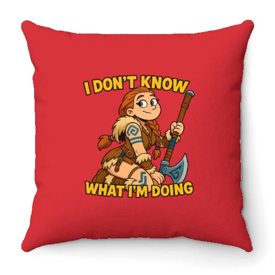 Medieval Knight, Wizard and Monster Throw Pillows