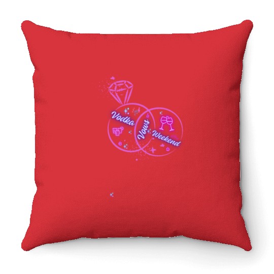 Vodka, Vows & Weekend Throw Pillows