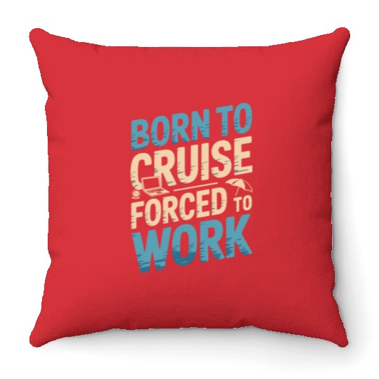 Cruise Rookie Ocean Adventure First Voyage Throw Pillows