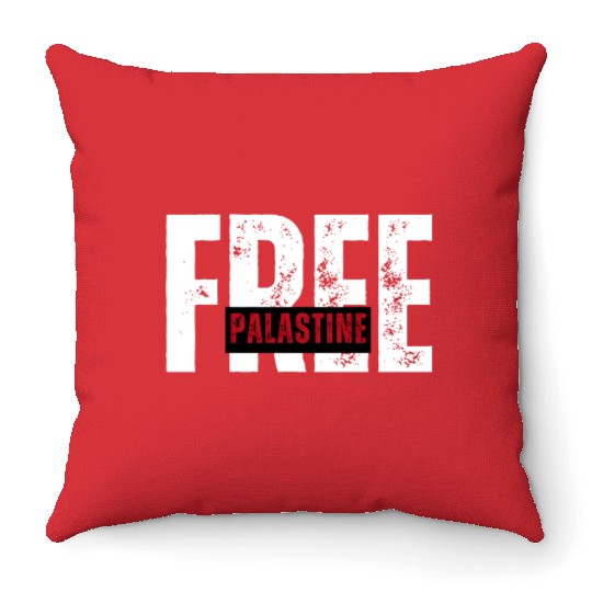 Free Palestine – Solidarity Statement Throw Pillows