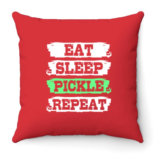 Pickles Vegan Food Pickle Throw Pillows