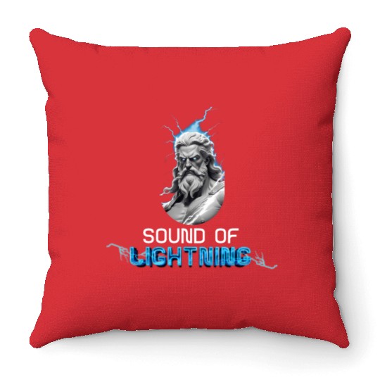 "Lightning God Zeus Throw Pillows – Epic Mythology