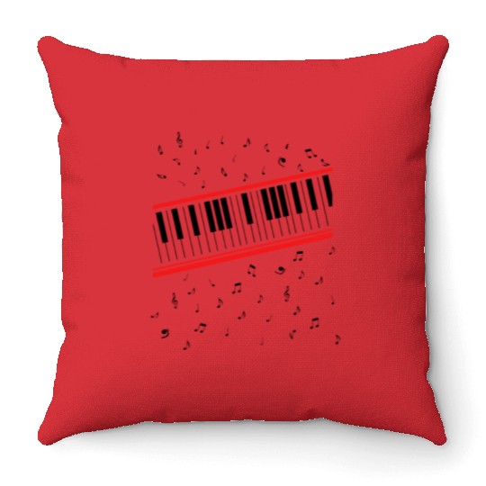 Michael 80s Beat It Piano Design Throw Pillows