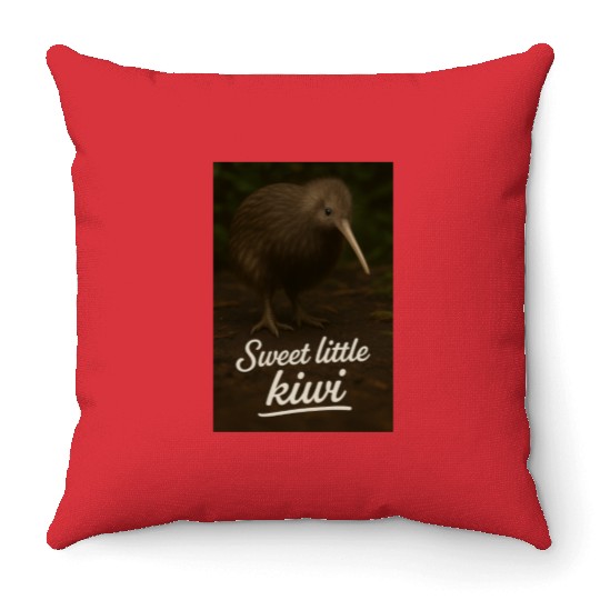 Sweet Little Kiwi Throw Pillows