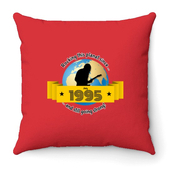 30th birthday Rocking this planet since 07/1995 Throw Pillows