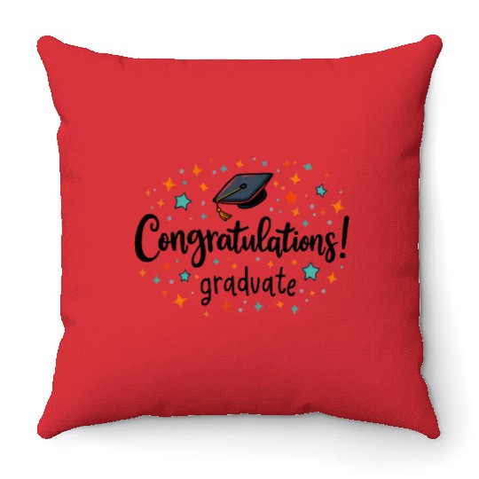 Congratulations Graduate! | Fun and Colorful Gradu Throw Pillows