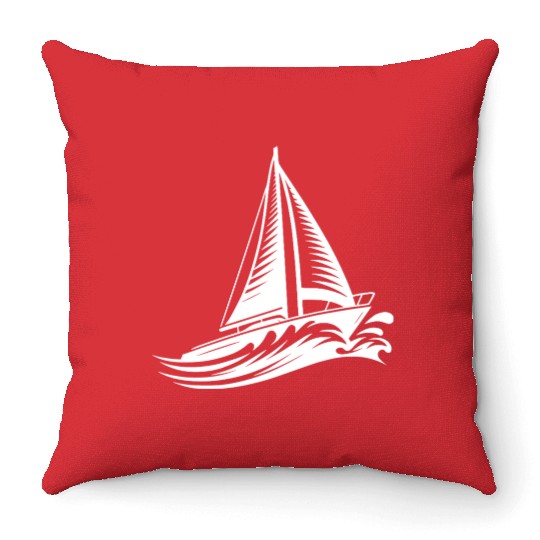 Sails And Waves Boat Magic For Water Dreamers Throw Pillows