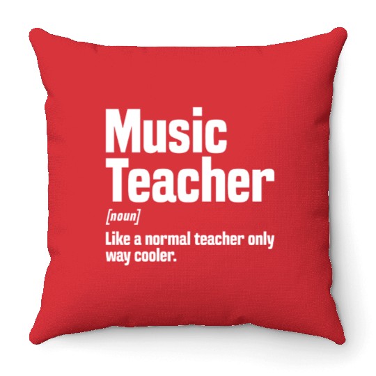 Music Teacher Definition Throw Pillows