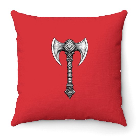 Holy Symbol of Ferros (God of War) Throw Pillows