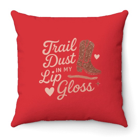 Soft Cowgirl Floral Rodeo Western Aesthetic Horse Throw Pillows