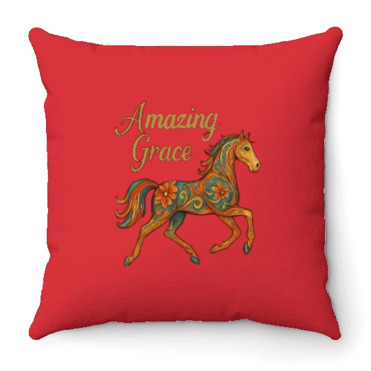 Amazing grace Throw Pillows