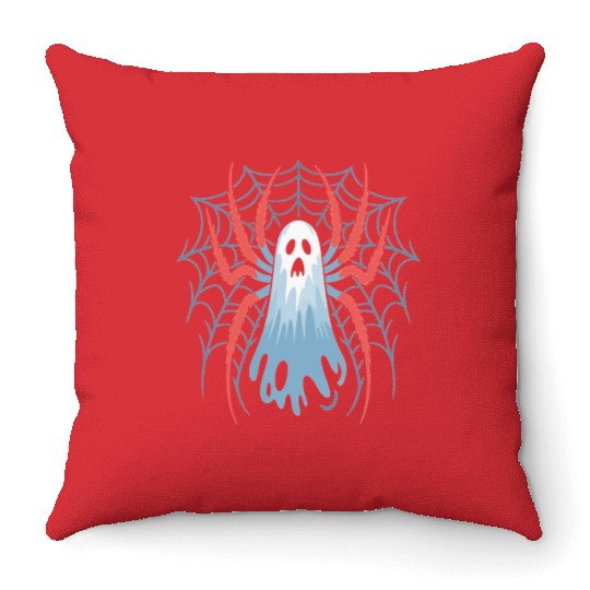 Ghost Spider Scream Throw Pillows