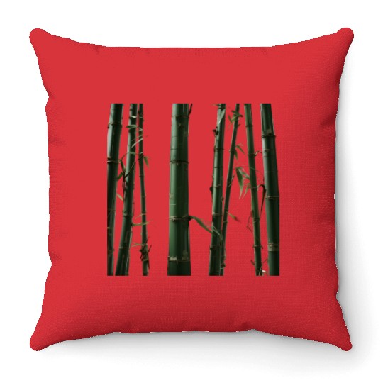 Tropical Bamboo Throw Pillows