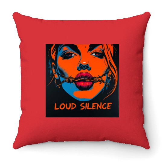 Loud Silence Psychedelic Throw Pillows