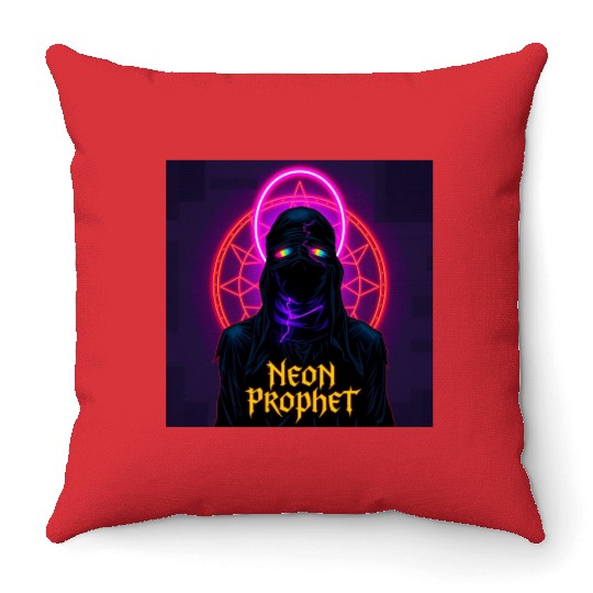 Neon Prophet Psychedelic Throw Pillows