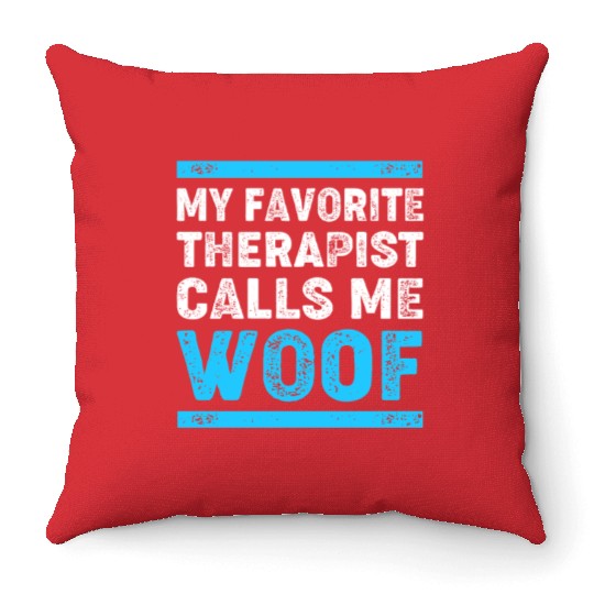 Therapy Dog Lover Psychology Throw Pillows