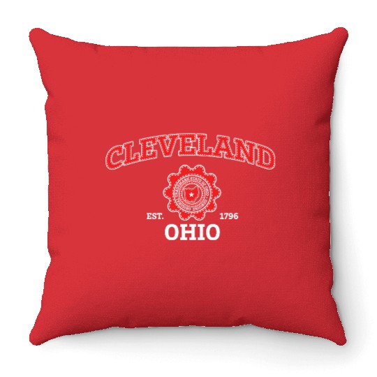 Cleveland Ohio Pride - Hometown Ohio Throw Pillows