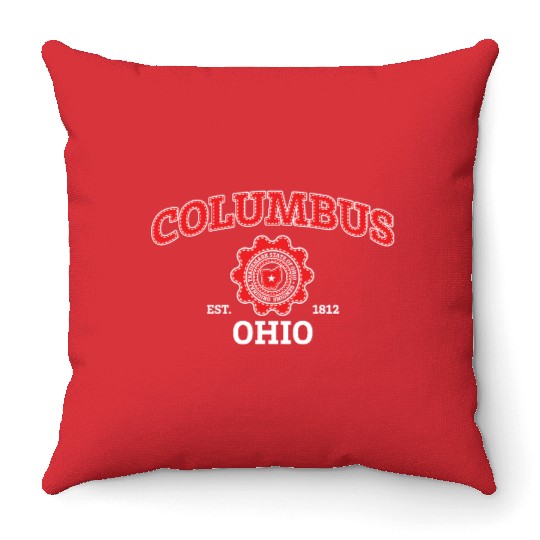 Columbus Ohio Pride - Hometown Ohio Throw Pillows
