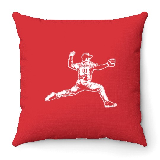 Baseball Pitcher Throw Pillows