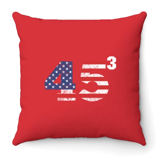 Trump 2028 45³ President Trump '28 45 Cubed45³ swe Throw Pillows