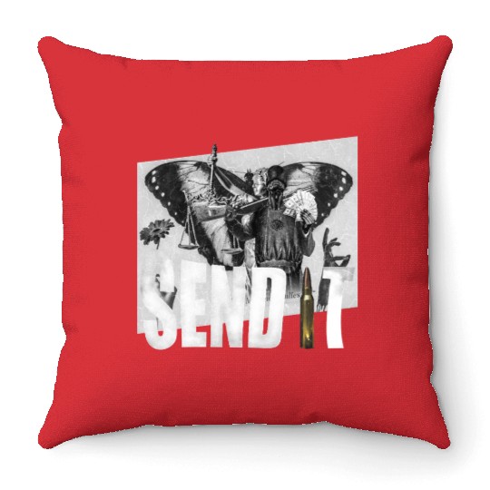 Send lawyers guns and money Throw Pillows