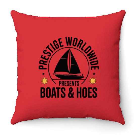 Prestige Worldwide Boats & Hoes Funny Sailboat Throw Pillows
