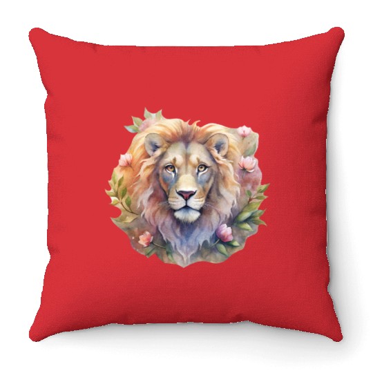 Asher the Floral Monarch Throw Pillows