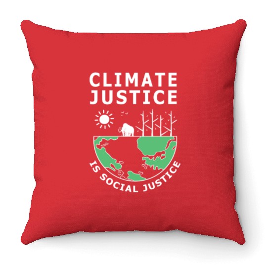 Climate Change Science Earth Day Throw Pillows