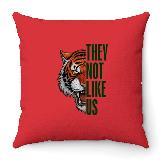 They Not Like Us – Tiger Graphic Throw Pillows