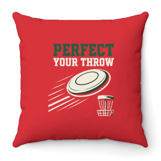 Disc Golf Coach Throw Pillows Disc Golf Instructor Frisbee