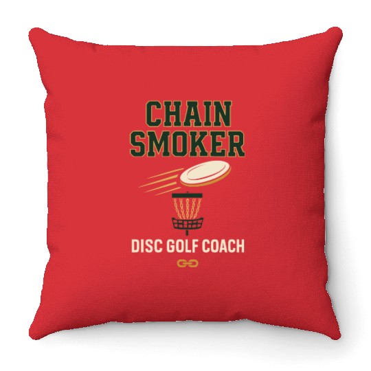Disc Golf Coach Throw Pillows Disc Golf Instructor Frisbee