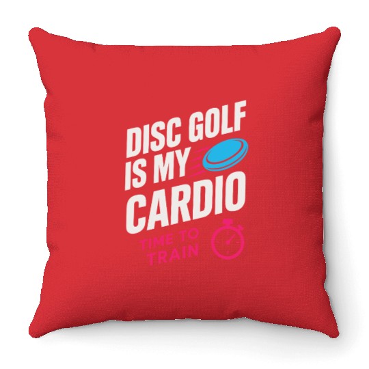 Disc Golf Coach Throw Pillows Disc Golf Instructor Frisbee