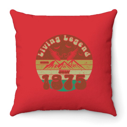 50th birthday Living Legend since VIN 07/1975 Throw Pillows