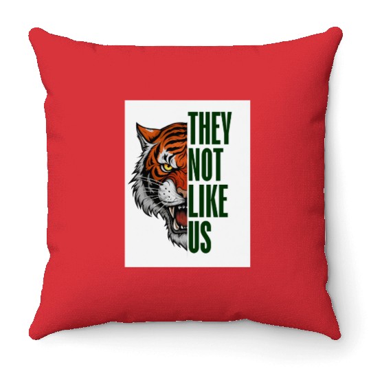 Fearless Tiger - They Not Like Us Throw Pillows