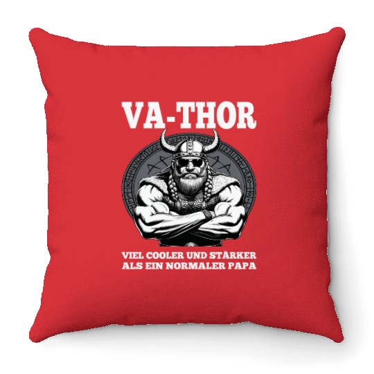 Viking Warrior Man Odin Thor Norman Walhalla Throw Pillows
