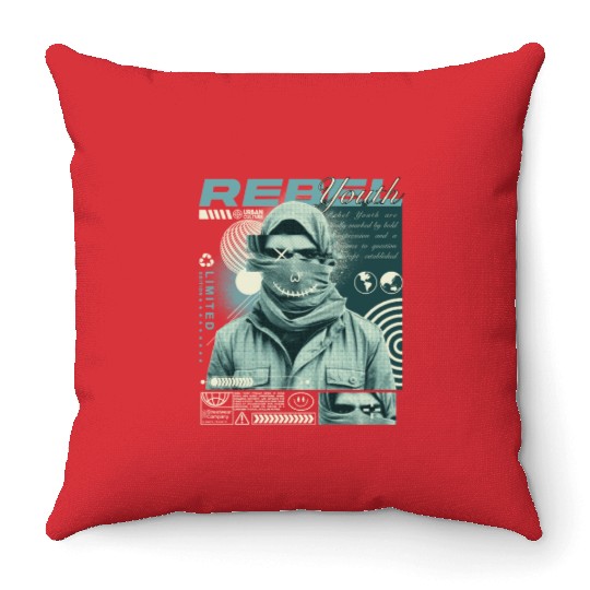 Rebel Youth Throw Pillows